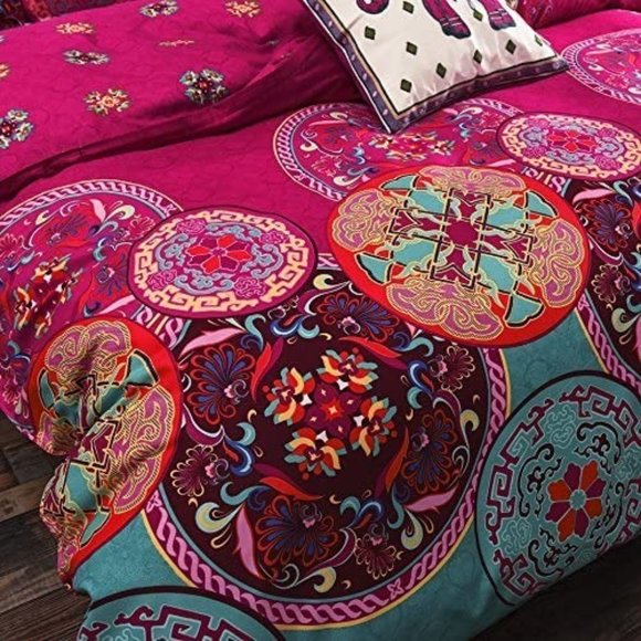 New 3pc Vaulia Boho Bedding Set Exotic Patterns Design Lightweight Micr…